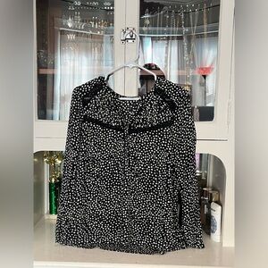Black And White Blouse - Size Small